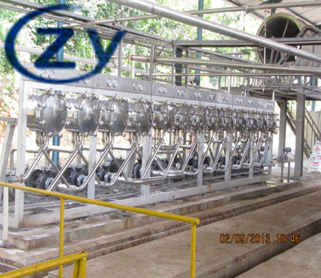 Máquina de processamento de batatas eficiente Multiciclone Capacidade 10-50 t/h Branco escorrente