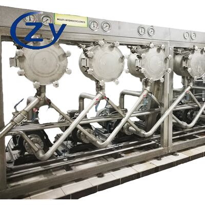 Multiciclone de amido personalizável com separação de culturas de tubérculos otimizada