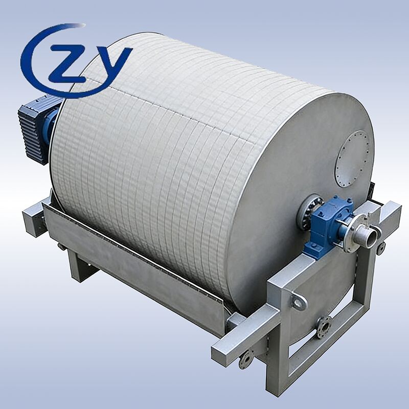 Filtro de vácuo SS304 de aço inoxidável compacto para desaguamento de amido com capacidade de 2-8 t/h e velocidade de tambor ajustável
