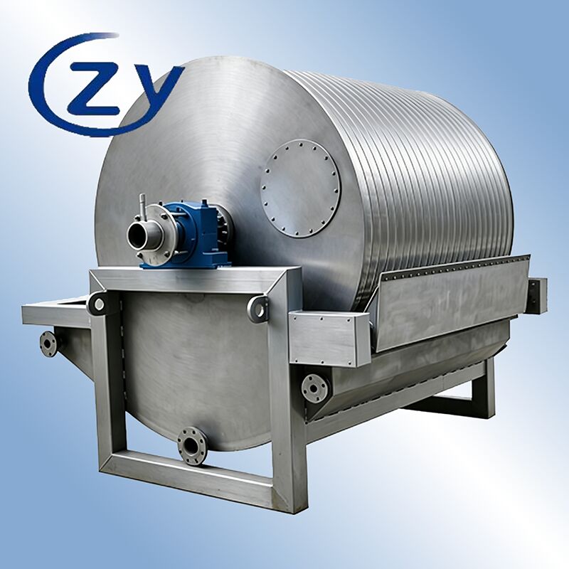 Filtro de tambor de vácuo de aço inoxidável SS304 de trabalho contínuo para equipamento de desidratação de amido 2-8t/h