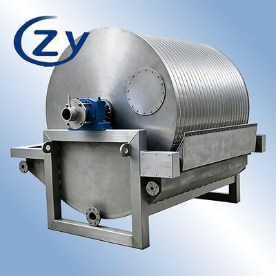 Filtro de tambor de vácuo de aço inoxidável SS304 de trabalho contínuo para equipamento de desidratação de amido 2-8t/h