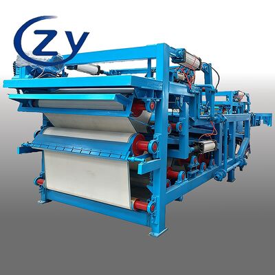 Filtro de desidratação por correia profissional com sistema de limpeza automática para desidratamento de fibras de poupança de energia de 4 t/h no processamento de amido de mandioca