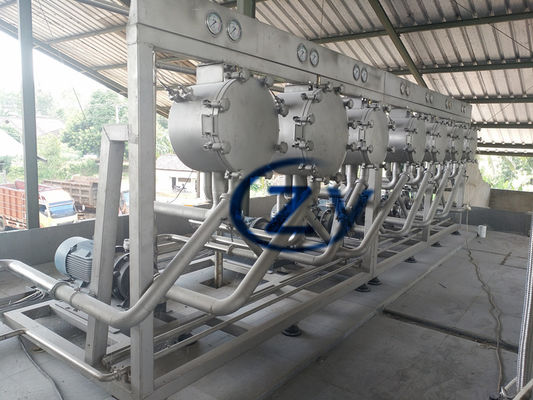 Saída da operação totalmente automático da fábrica de tratamento da farinha da mandioca grande